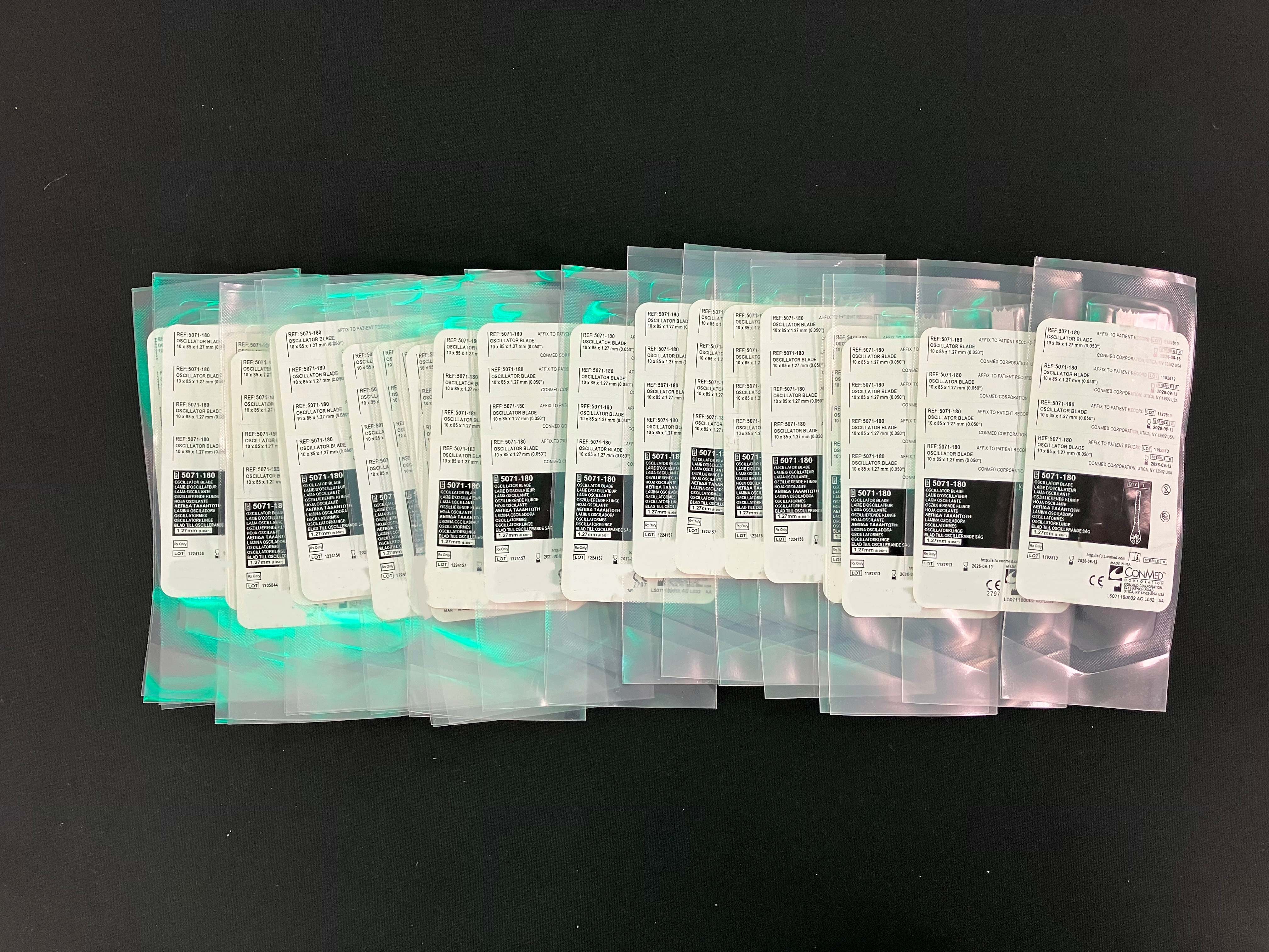 Conmed Hall 5071-180 Oscillator Blade 10 x 85 x 1.27 mm - Lot of 21