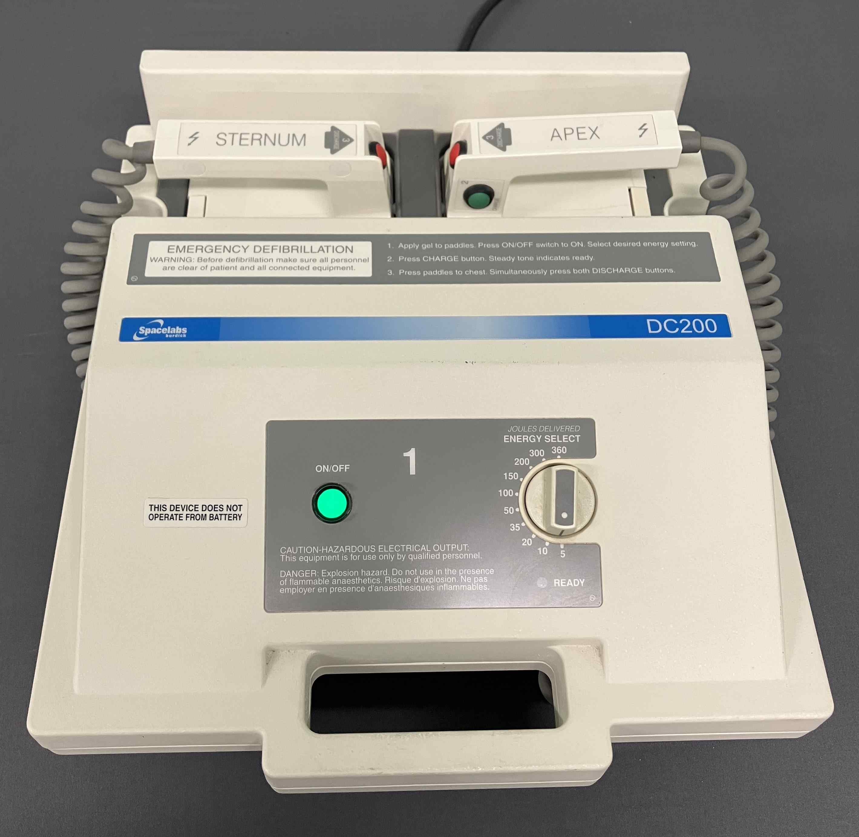 SpaceLabs Burdick DC 200 Defibrillator