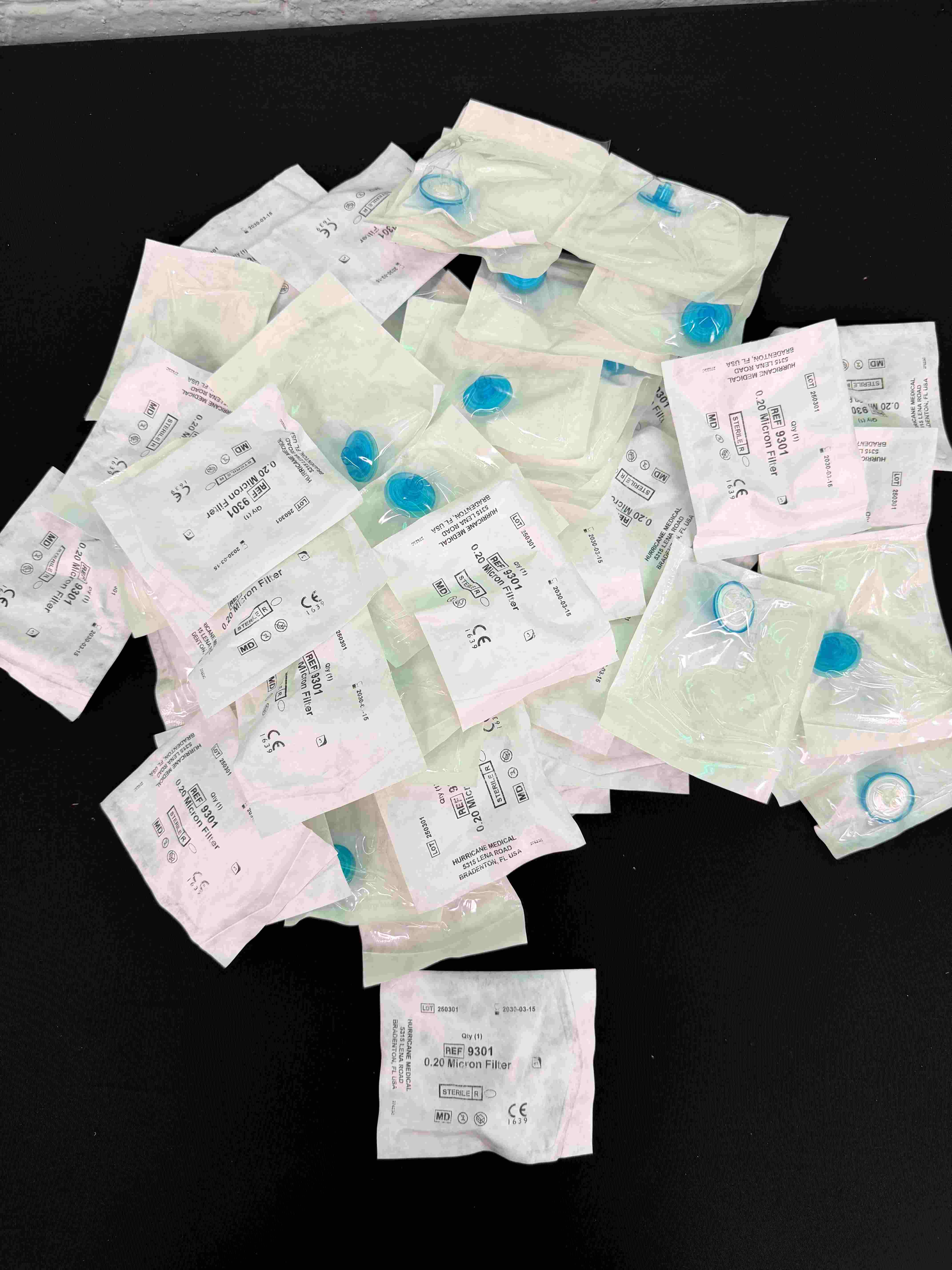 Hurricane Medical 9301 0.20 Micron Filters - Sterile - Lot of 50