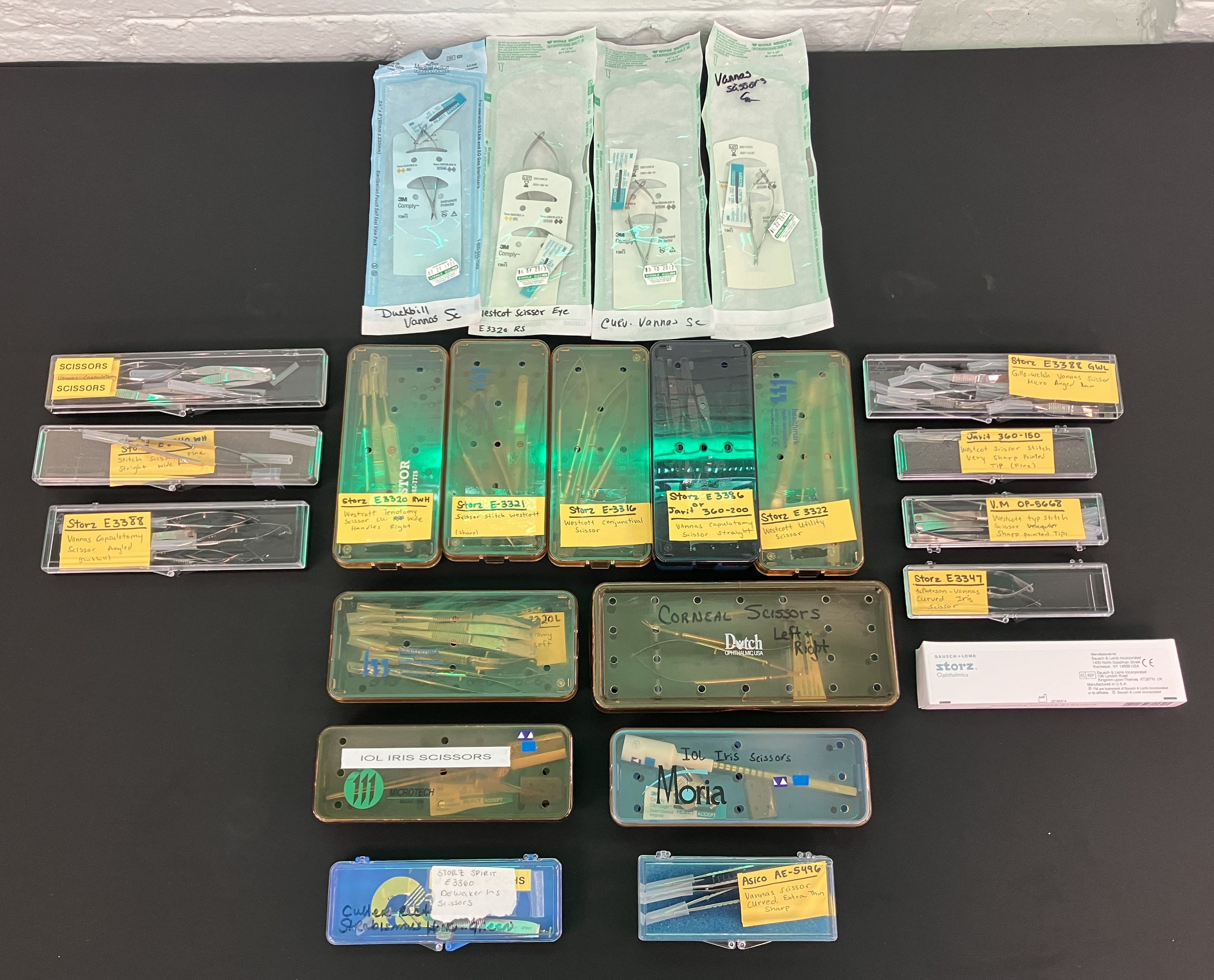 Lot of 91 Ophthalmic Scissors w/ Storz E-3321, E3386, E-3316 & More