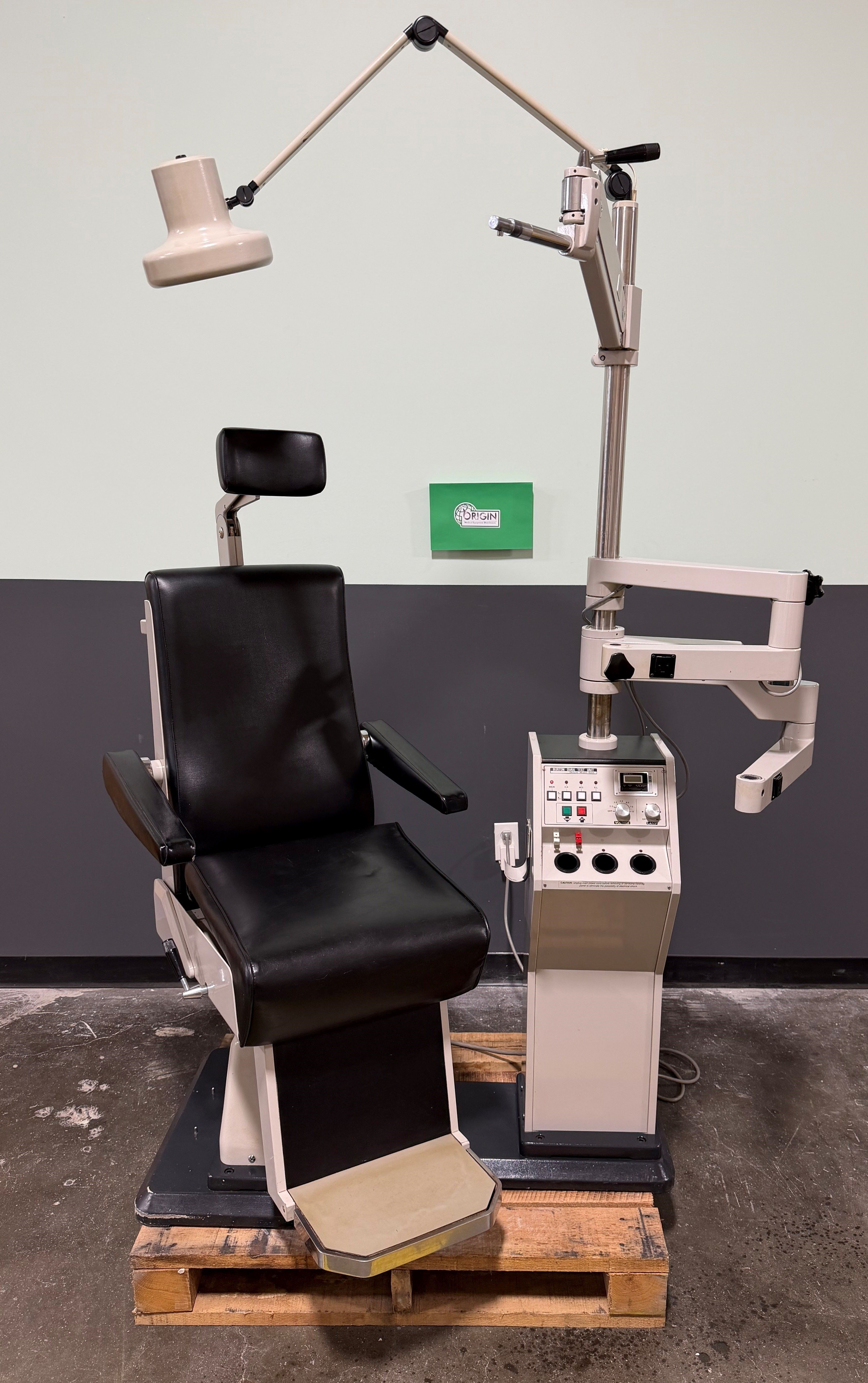 Burton Deluxe Model 2001 Ophthalmic Chair & Instrument Stand