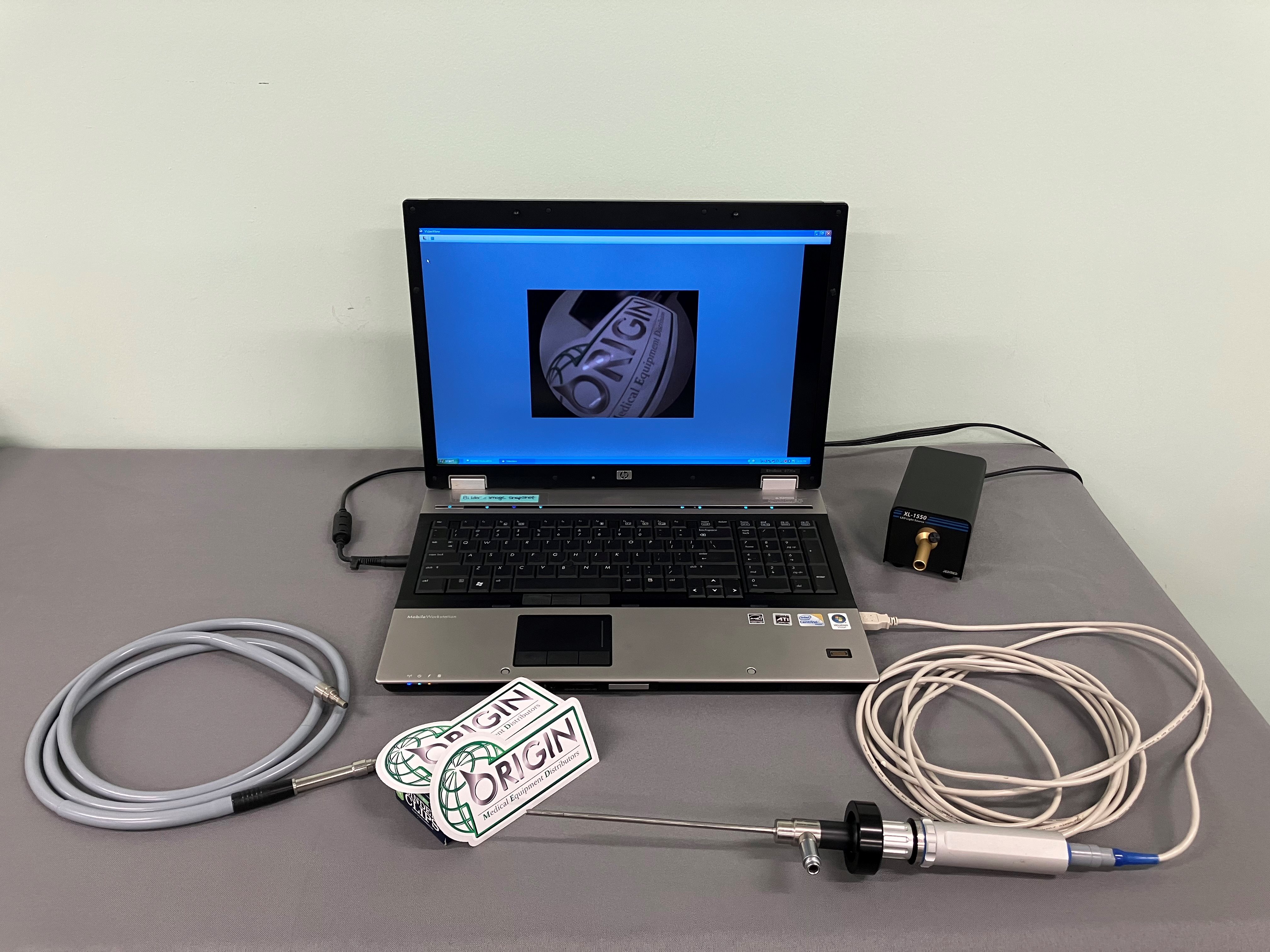 JEDMED Endoscopy System w/ Light, Camera, Endoscopy Cable & HP Laptop